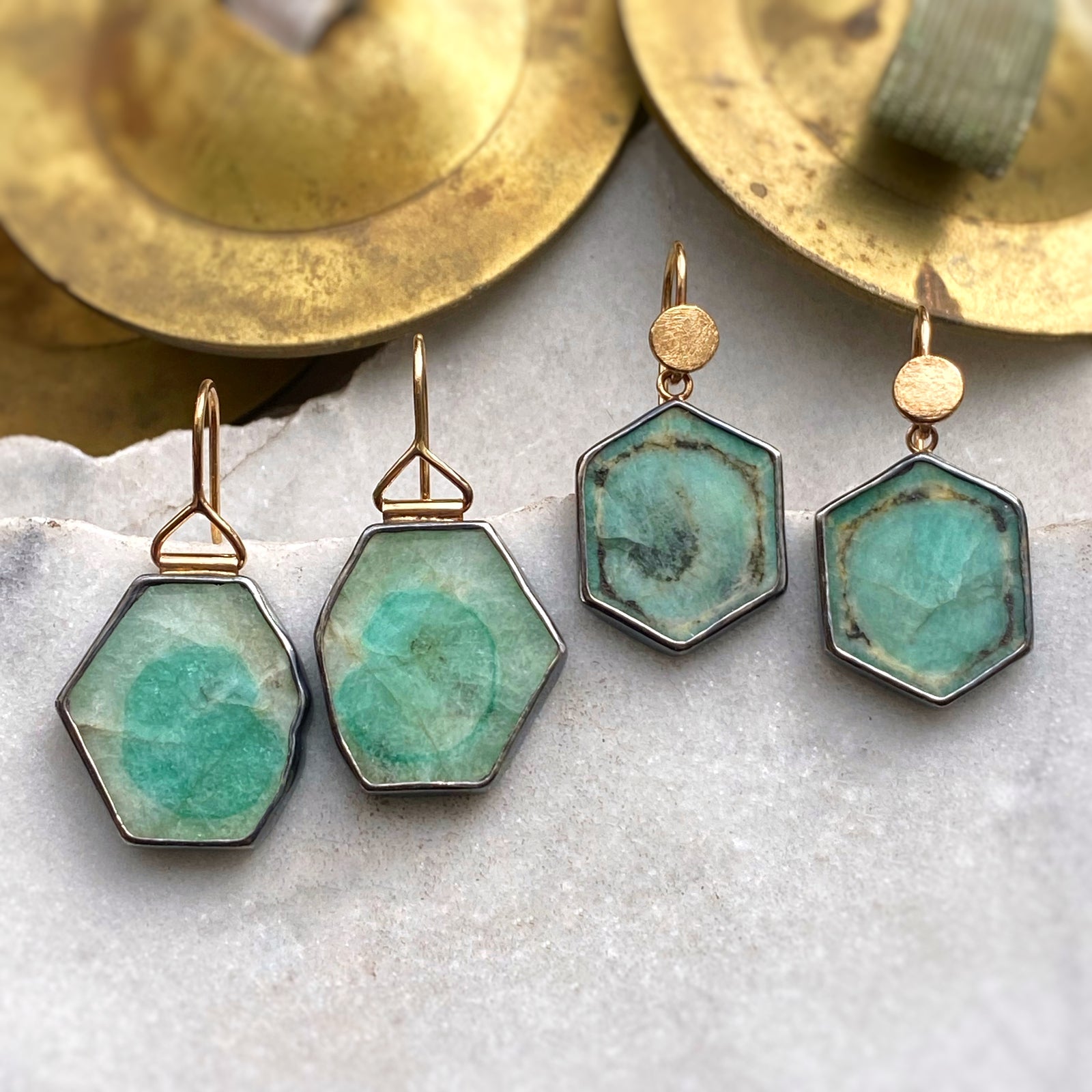 Emerald Slice Earrings