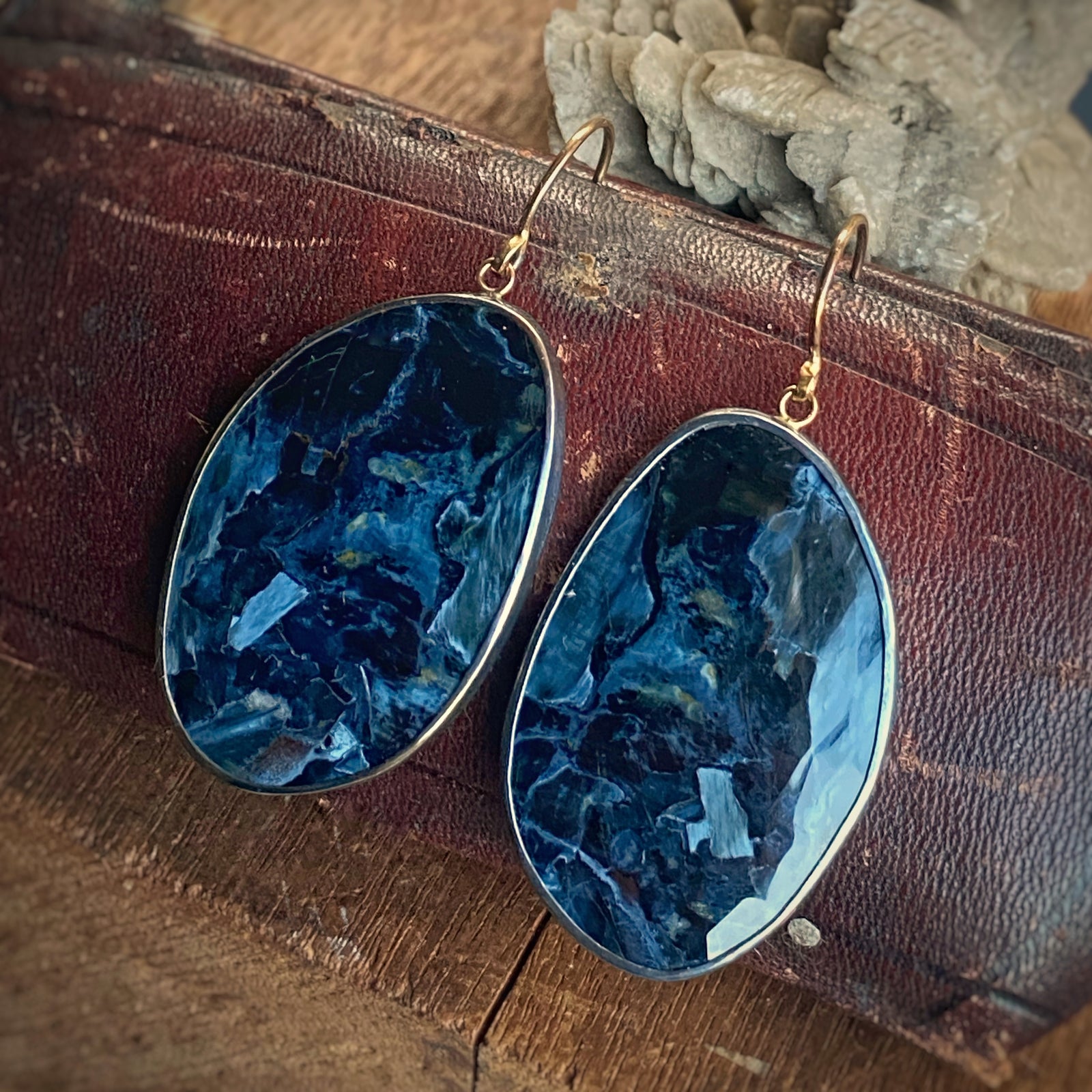 Large Pietersite Earrings