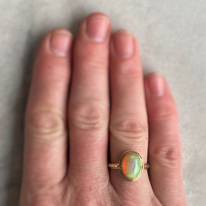 4.5 Ct. Ethiopian Opal Ring in 14K and 22K