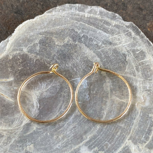 Made-to-Order Textured 14K Yellow Gold Hoops