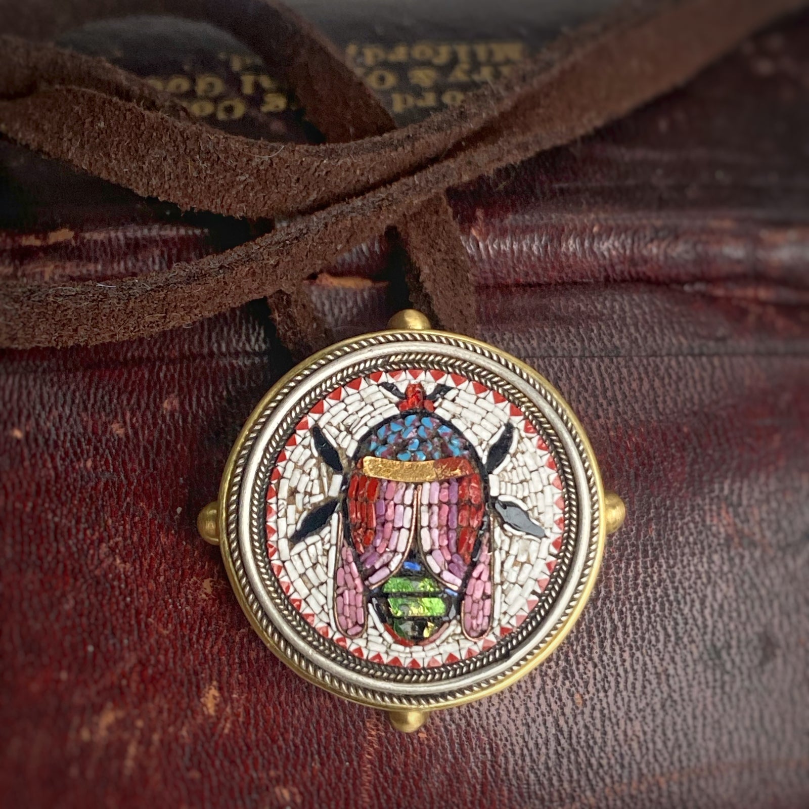 Mid-19th Century Italian Grand Tour Micromosaic Pendant