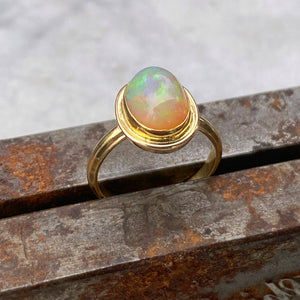 4.5 Ct. Ethiopian Opal Ring in 14K and 22K