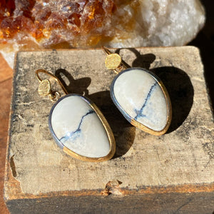 Baby Gift-Wrapped Ivory Creek Variscite Earrings