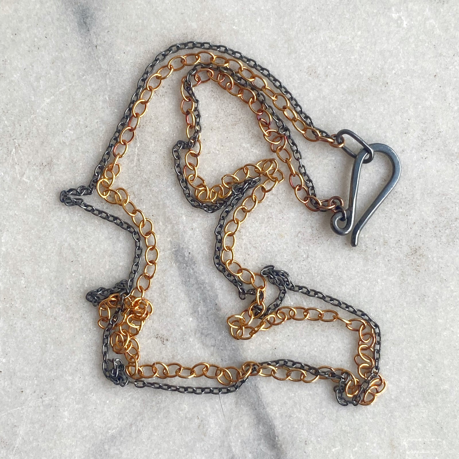 Double-strand Mixed Metal Necklace