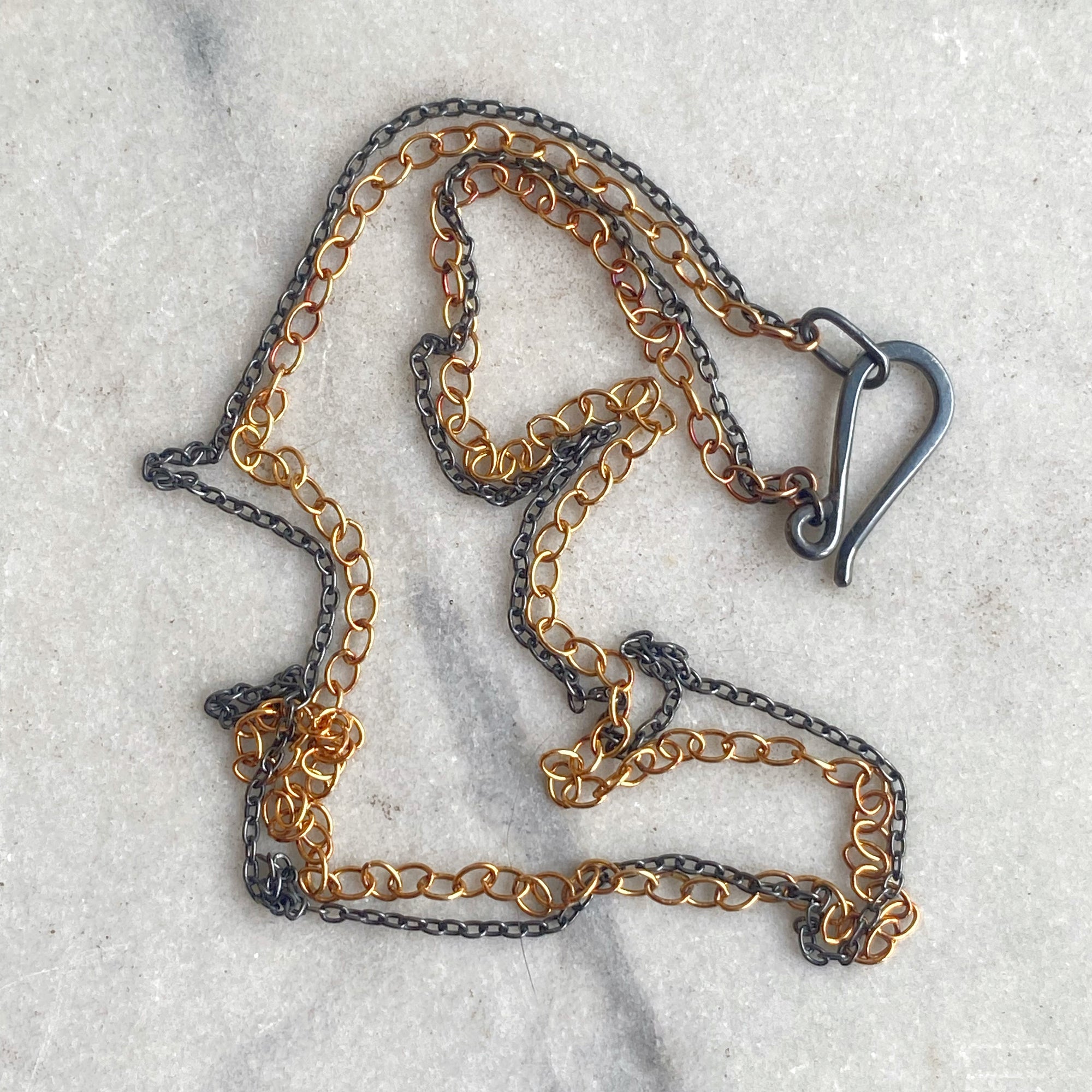 Double-strand Mixed Metal Necklace