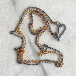 Double-strand Mixed Metal Necklace