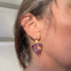 Tourmaline in Matrix Earrings