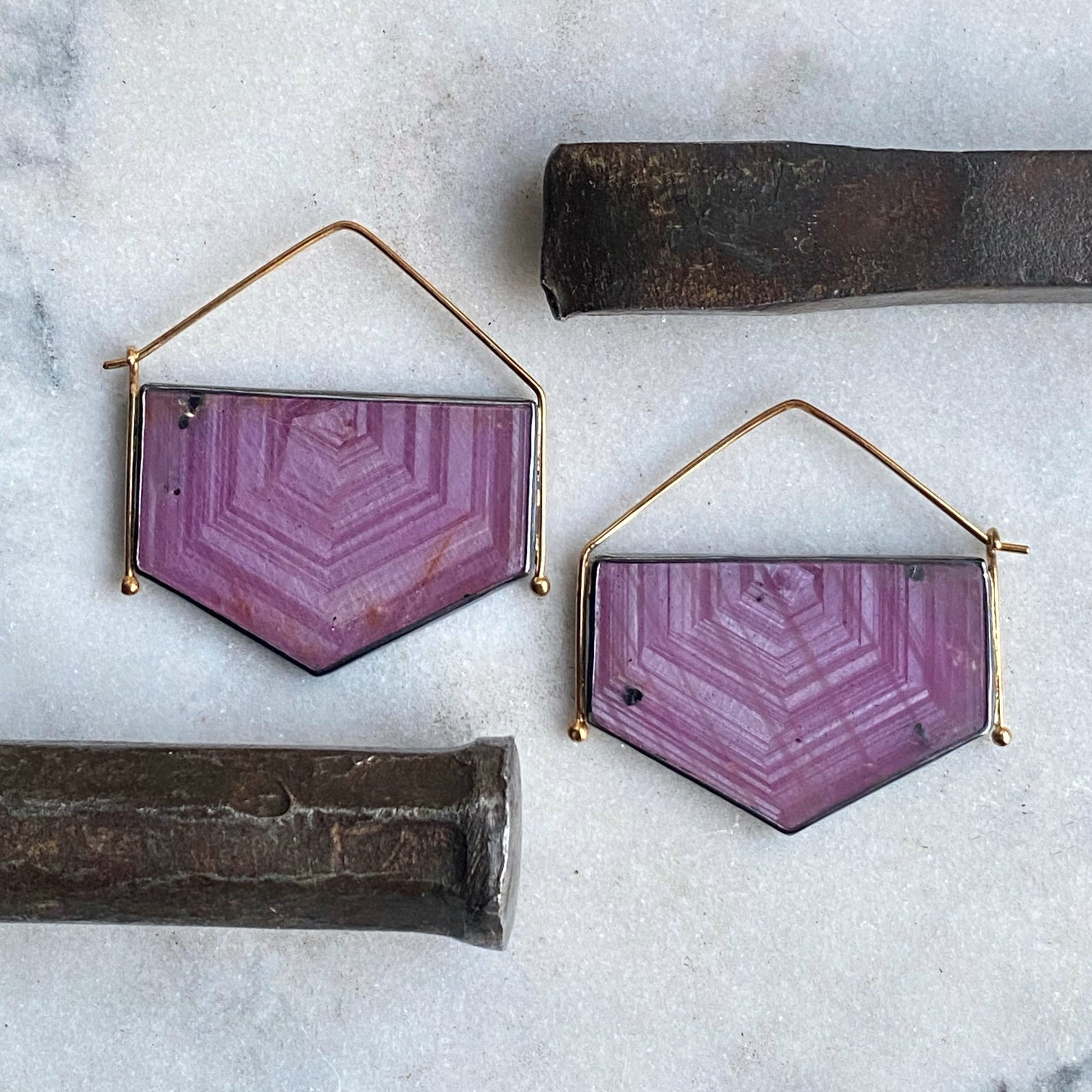 Rosemary Sapphire Sheen Earrings