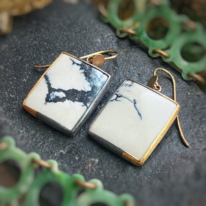 Custom Gift-wrapped Ivory Creek Variscite Earrings