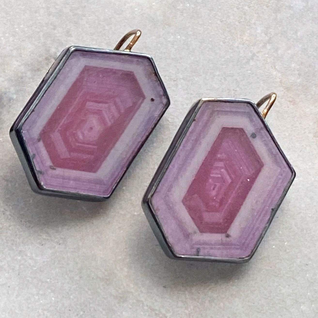 Raspberry Sheen Sapphire Earrings