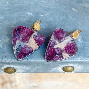 Tourmaline in Matrix Earrings