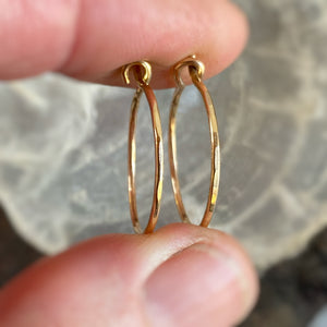 Made-to-Order Textured 14K Yellow Gold Hoops