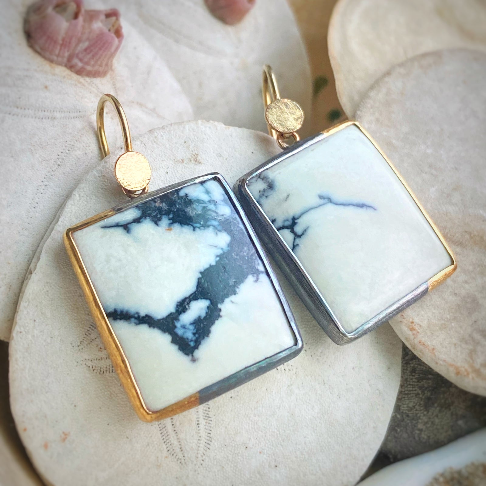 Custom Gift-wrapped Ivory Creek Variscite Earrings