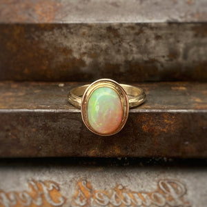 4.5 Ct. Ethiopian Opal Ring in 14K and 22K