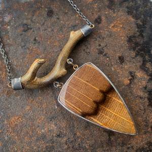 Petrified Oak Wood and Fossil Coral Necklace