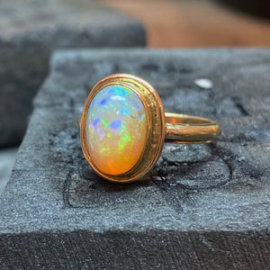 4.5 Ct. Ethiopian Opal Ring in 14K and 22K