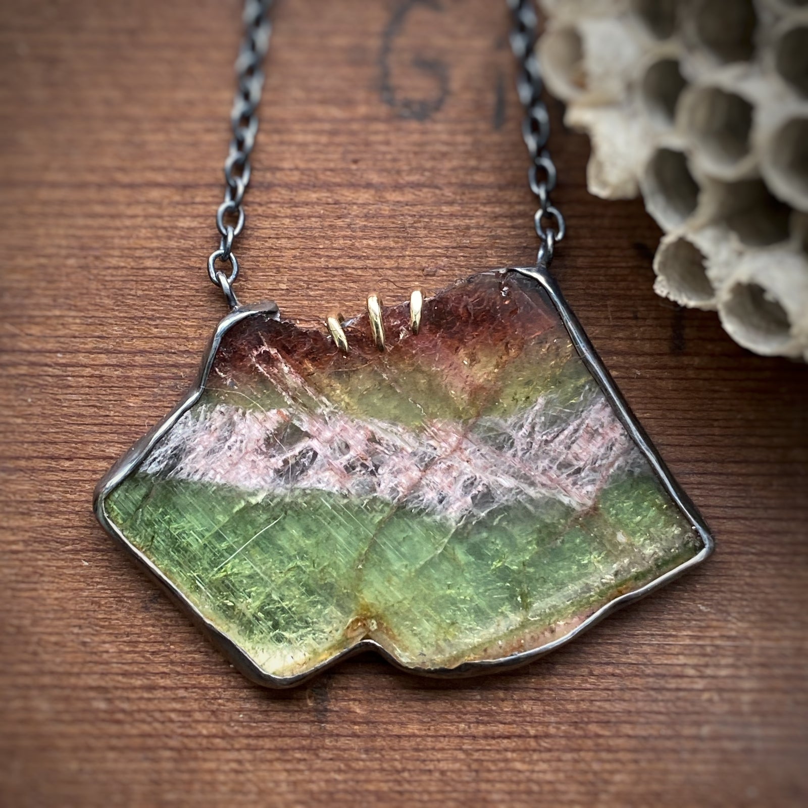 Striped Tourmaline Necklace
