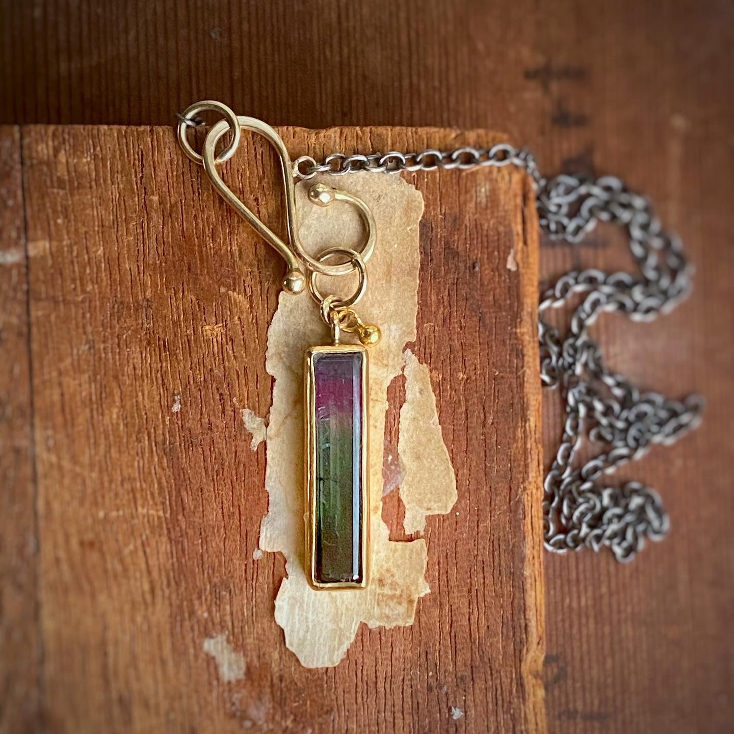 Rainbow Tourmaline Pendant