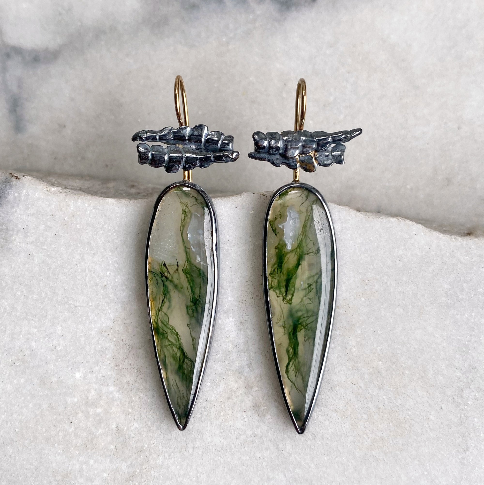 Moss Agate Earrings