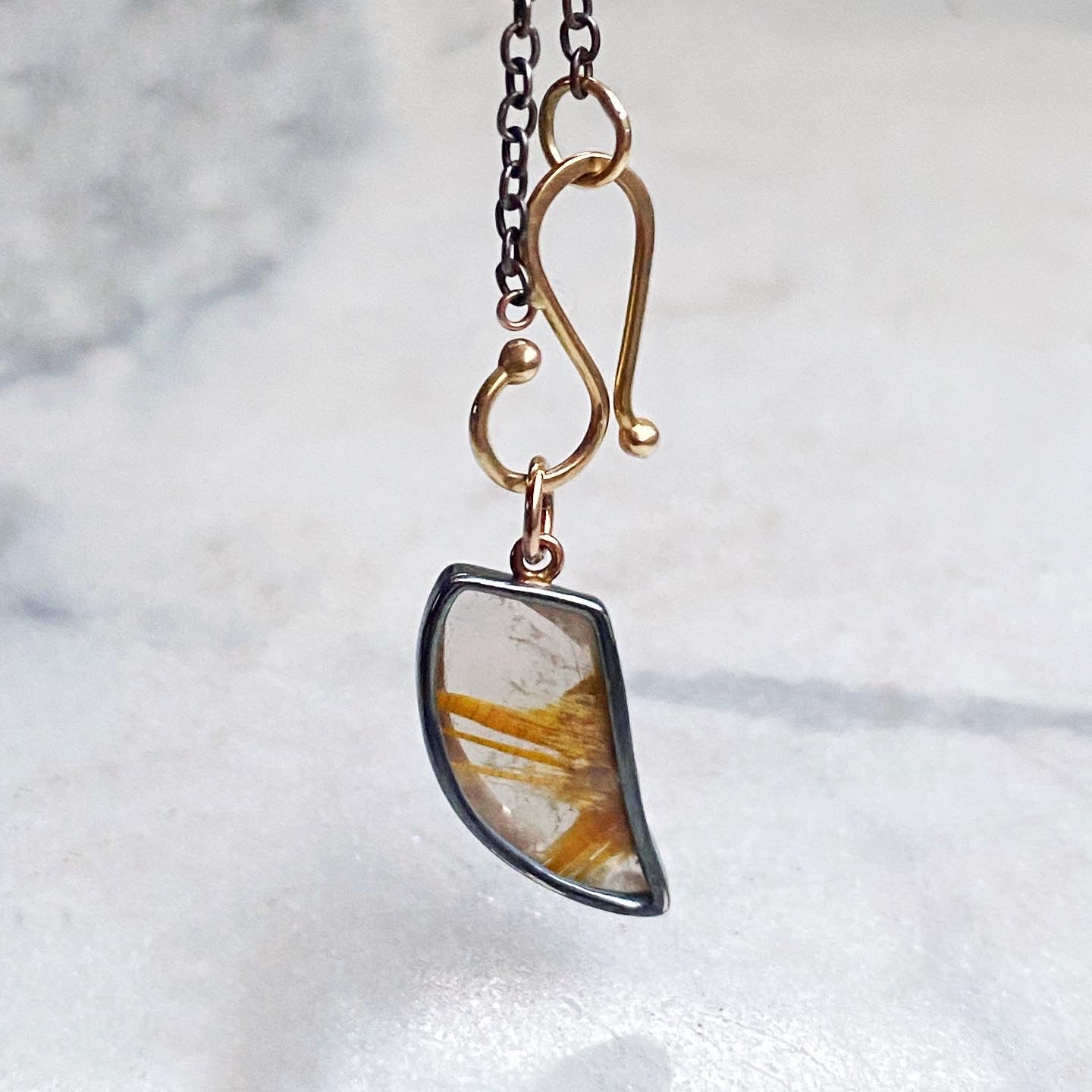 Golden Rutilated Quartz Pendant