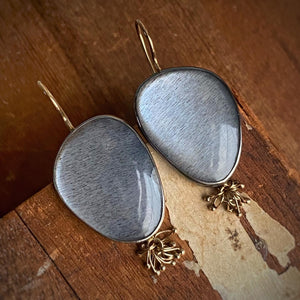 Silver Feldspar Earrings