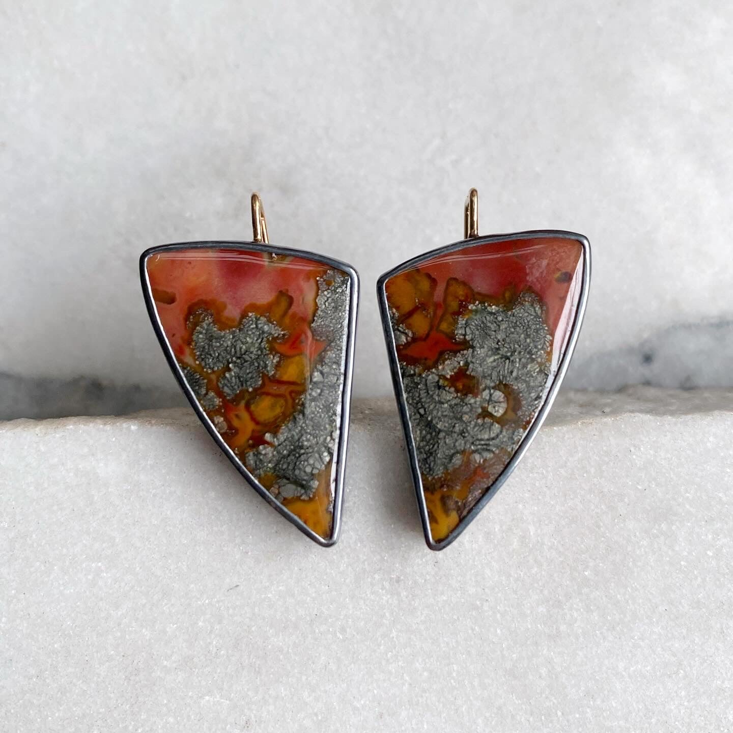 Marcasite in Agate Earrings