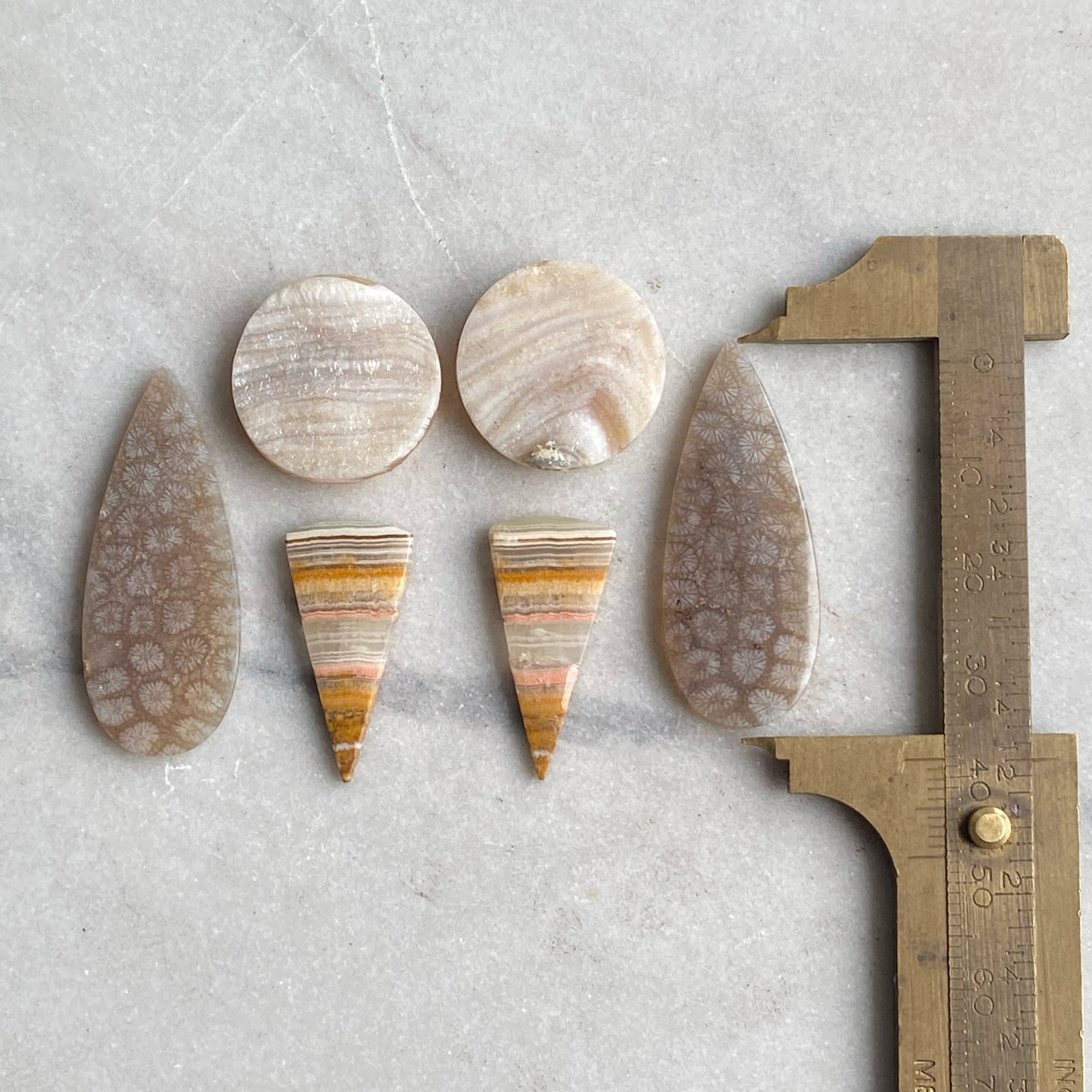 Drusy, Fossilized Coral and Agate Lot