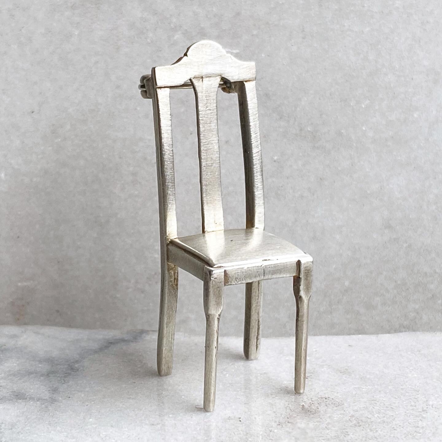 Sterling Silver Chair Pin