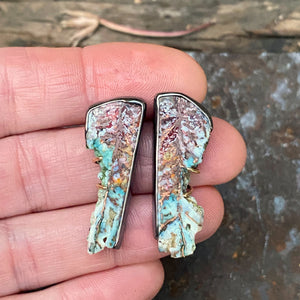 Native Copper in Chrysocolla Earrings