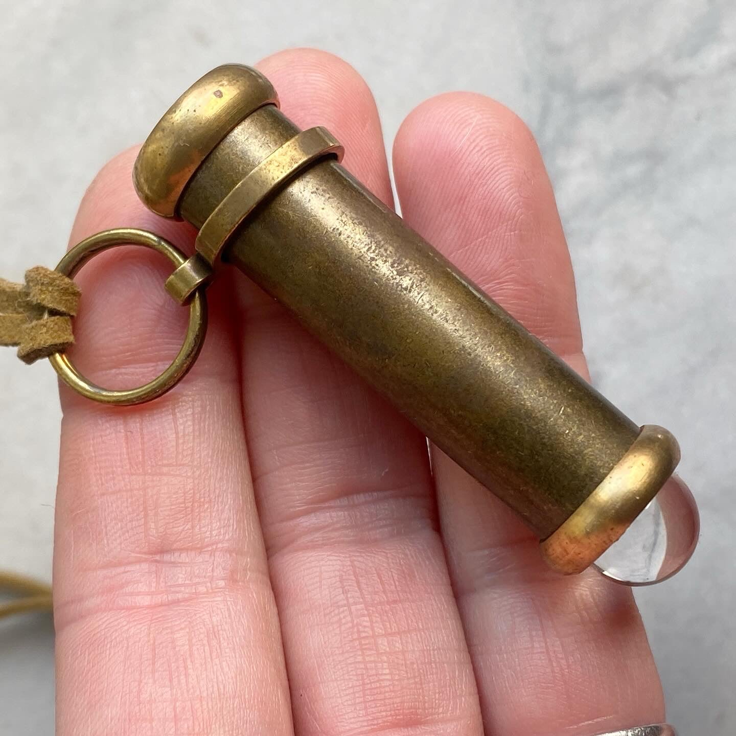 Antique Brass Kaleidoscope Pendant