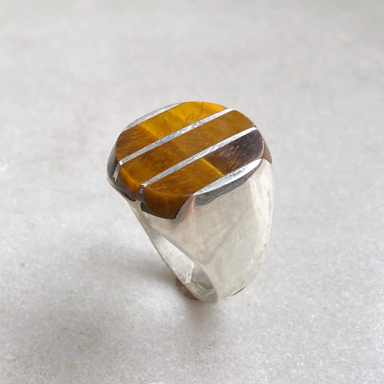 Tiger Eye Signet Ring