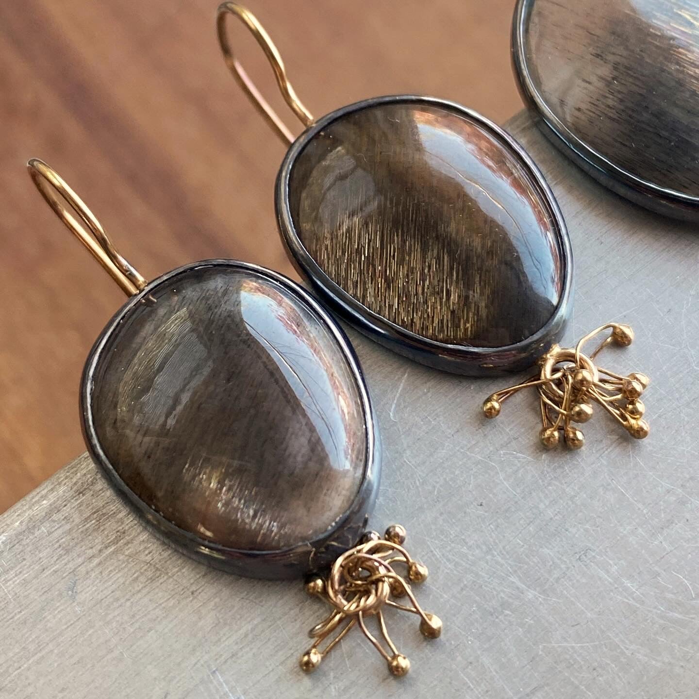 Silver Feldpspar Earrings