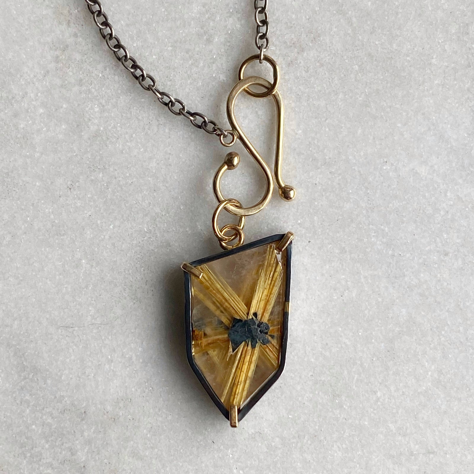 Golden Rutilated Quartz Charm