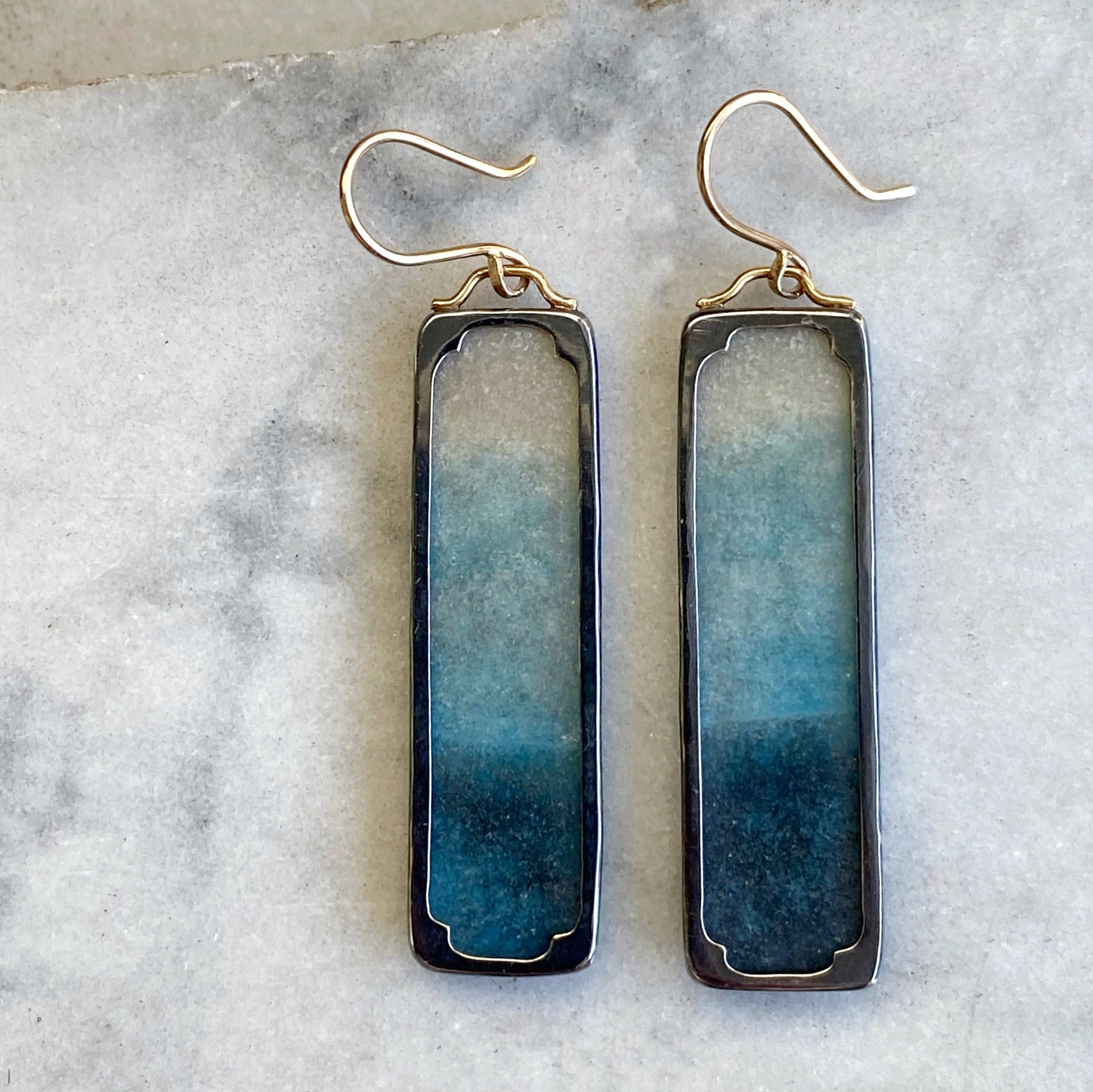 Framed Lazulite Earrings