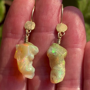 Raw Opal Earrings