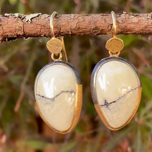Baby Gift-Wrapped Ivory Creek Variscite Earrings
