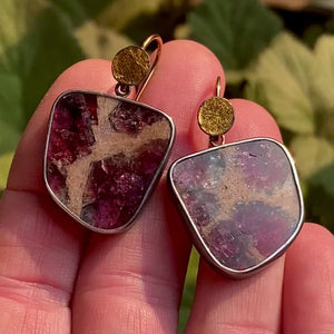 Tourmaline in Matrix Earrings
