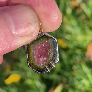 Custom Watermelon Tourmaline Charm