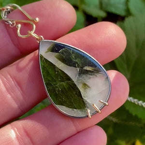 Tourmaline in Quartz Pendant