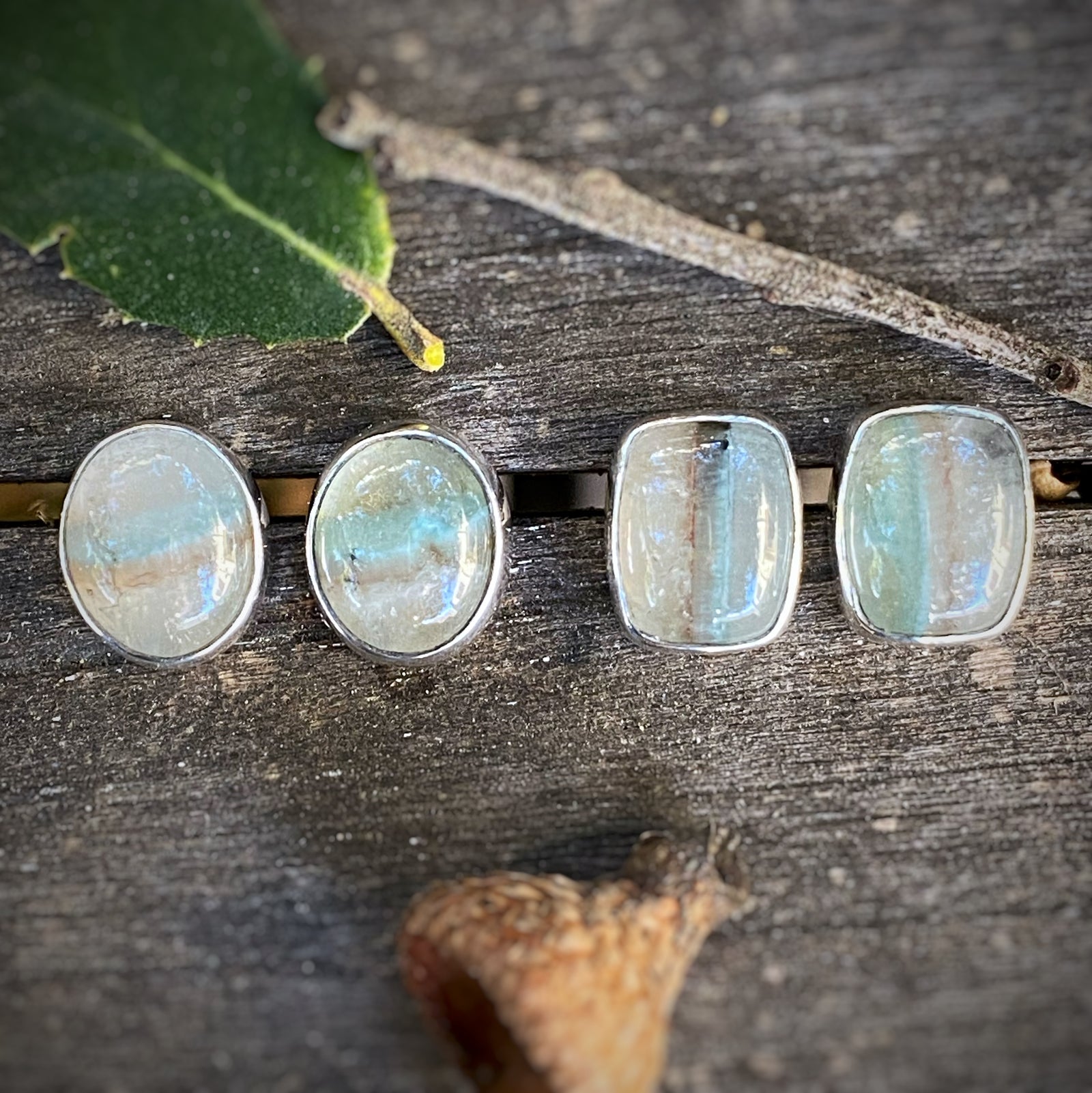 Gilalite in Quartz Stud Earrings