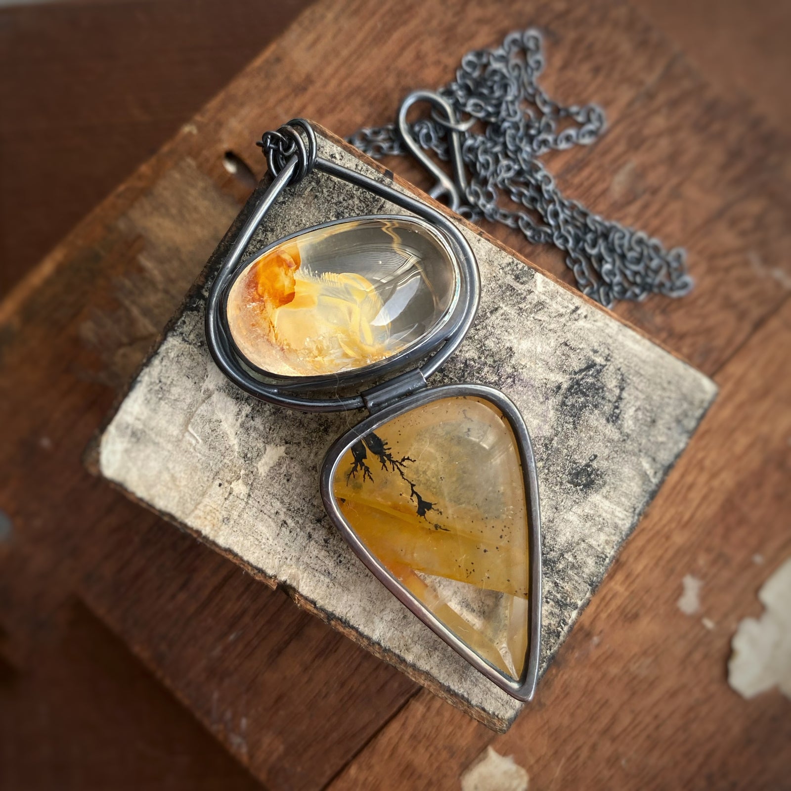 Lodolite and Dendritic Quartz Necklace