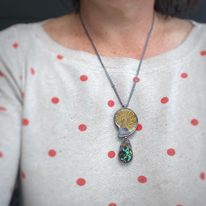 Ammonite and Bao Canyon Turquoise Necklace