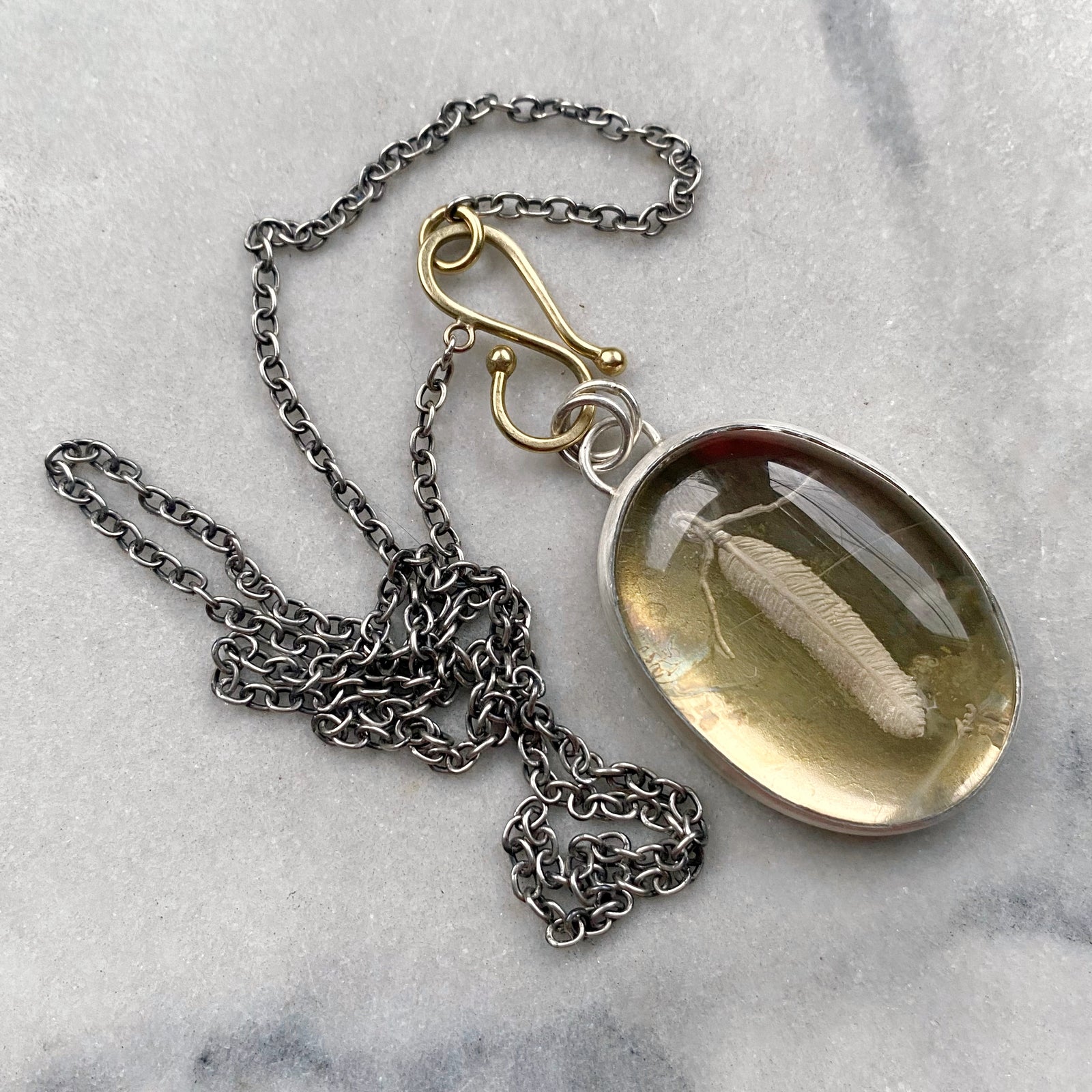 Feather Intaglio Pendant
