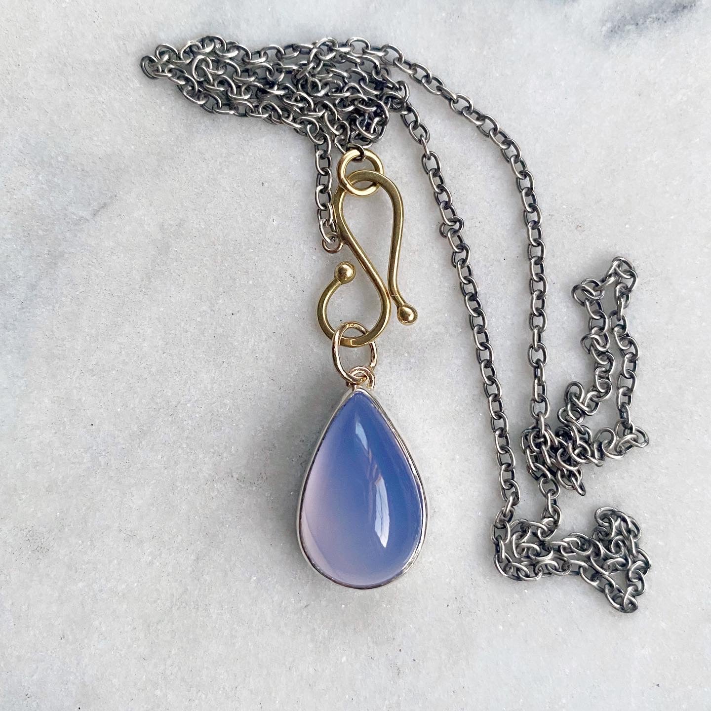 Blue Chalcedony Pendant
