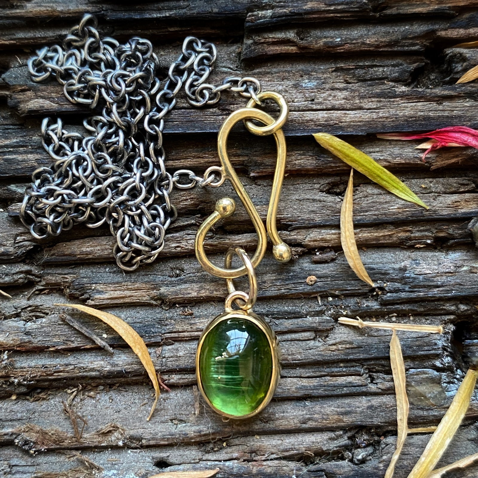 Green Tourmaline Charm
