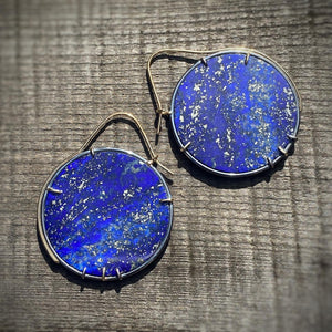 Lapis Lazuli Hoop Earrings